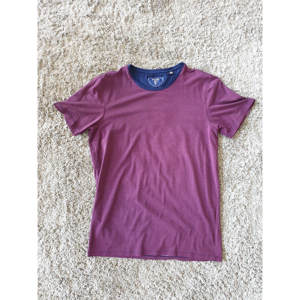 T-Shirt Men's Burgundy EUC Textured pattern